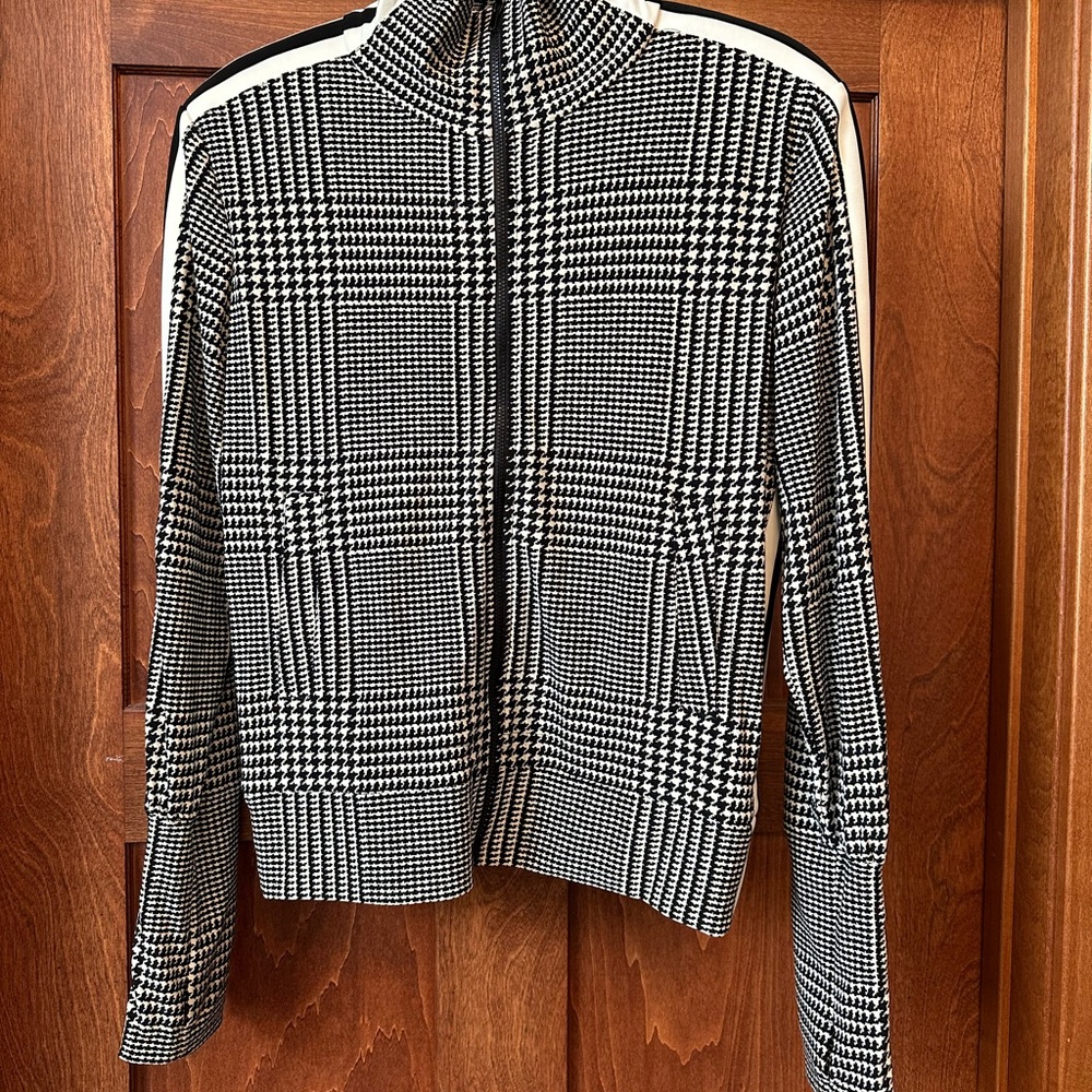 Norma Kamali Black and White Houndstooth Jacket